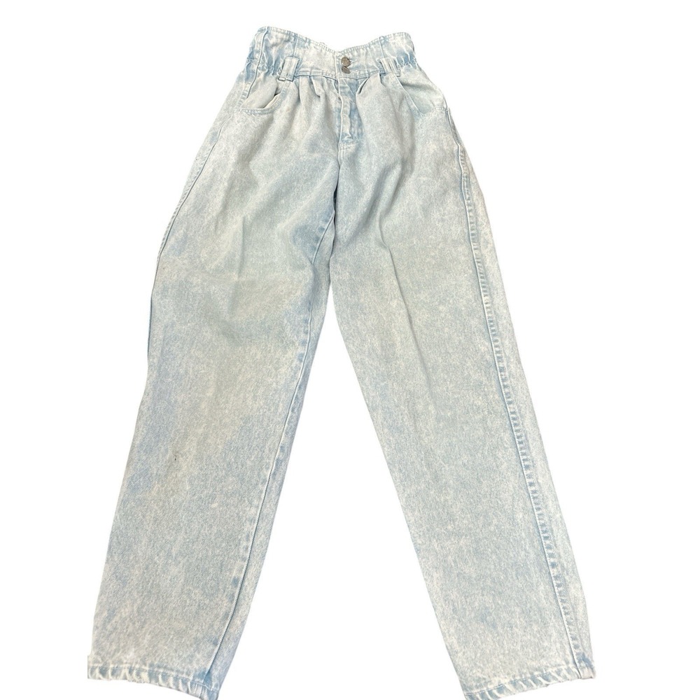 VTG 80/90's Stefano Pleated High Rise Bare Back Tapered‎ Leg Denim Jeans Sz 9/10